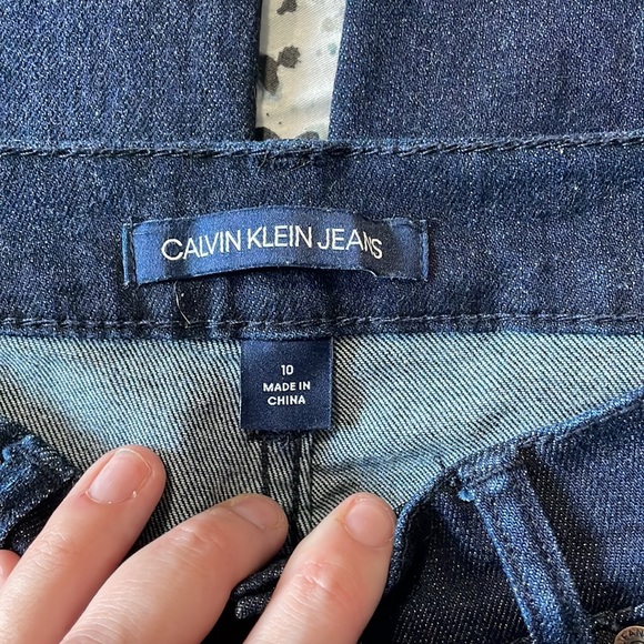Calvin Klein High Rise Skinny Dark Wash Jeans - Picture 6 of 7
